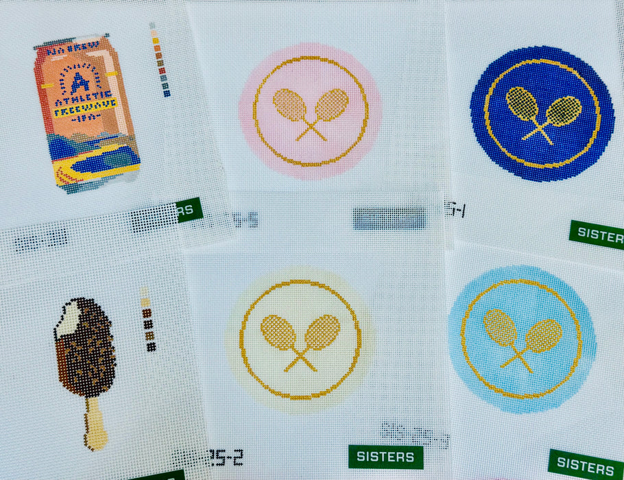 Tennis Racket Coaster - Baby Blue