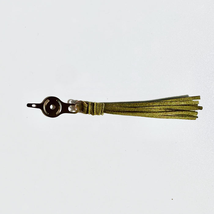 Tassel Needle Threader - Green Suede