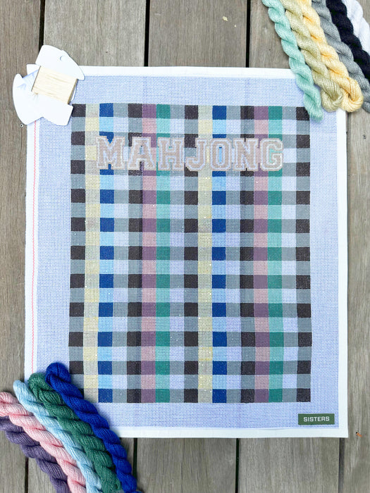 Colorful Check Plaid Pouch - Mah Jong