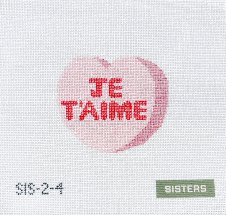 Conversation Heart - Pink JE T'AIME