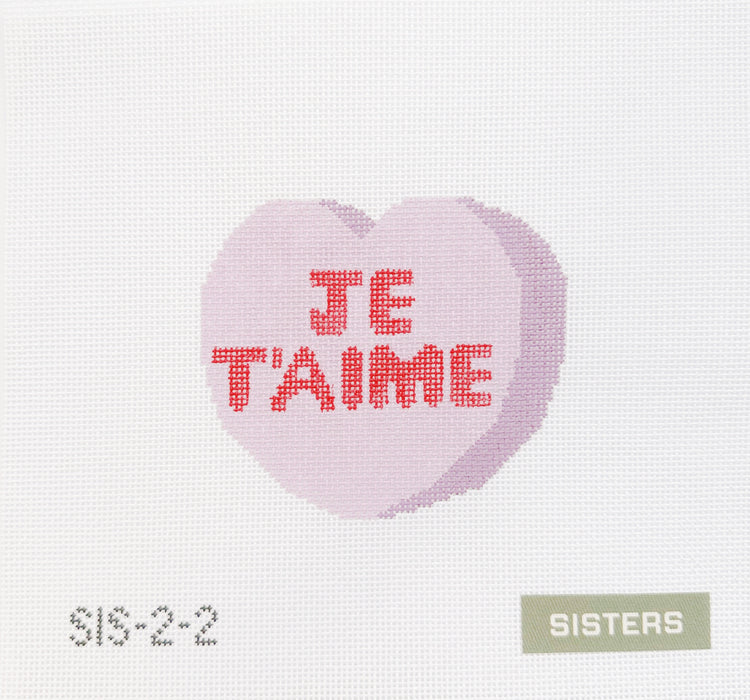 Conversation Heart - Purple JE T'AIME