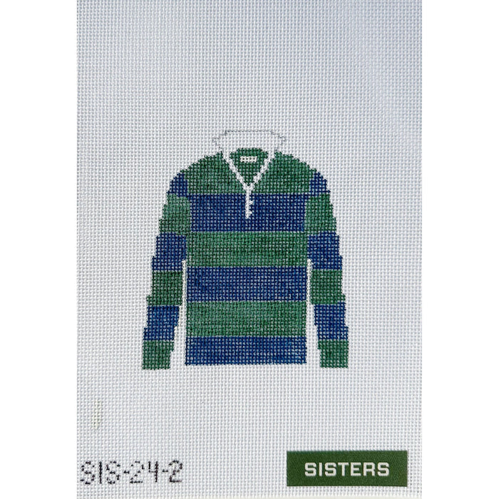 Rugby Shirt - Navy & Green